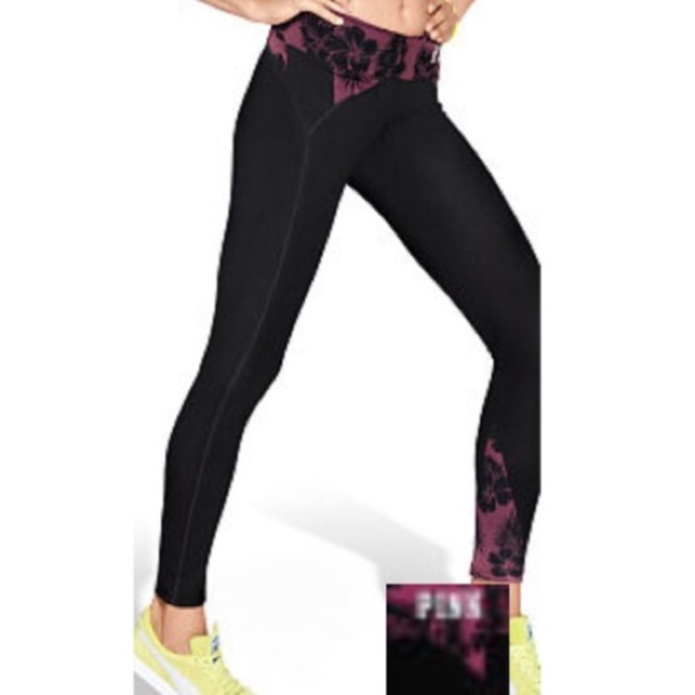 Black Orchid Hibiscus Colorblock Leggings