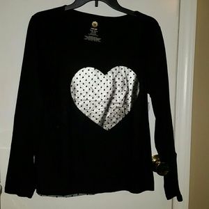 Black long sleeve total girl blouse