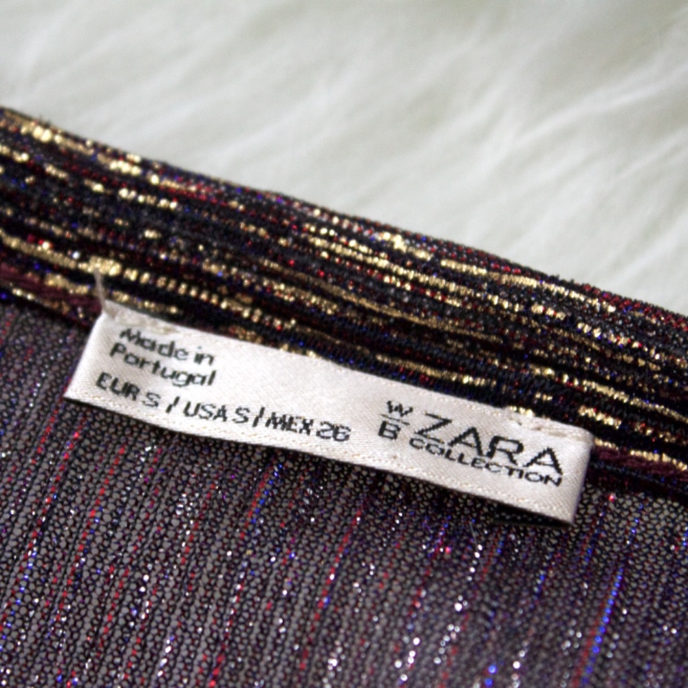 Zara Purple Shimmer Top