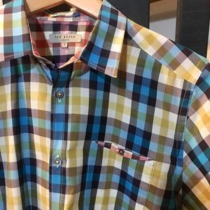 Ted Baker SS Multi-colored Gingham Shirt THOFIT