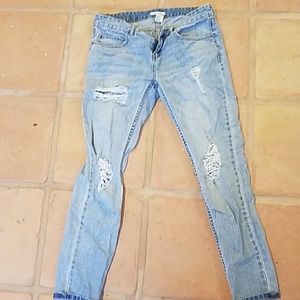 Practically new boyfriend destroyed soft denim