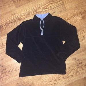 Men's 1/4 Zip Black Fleece Pullover, size 2XL