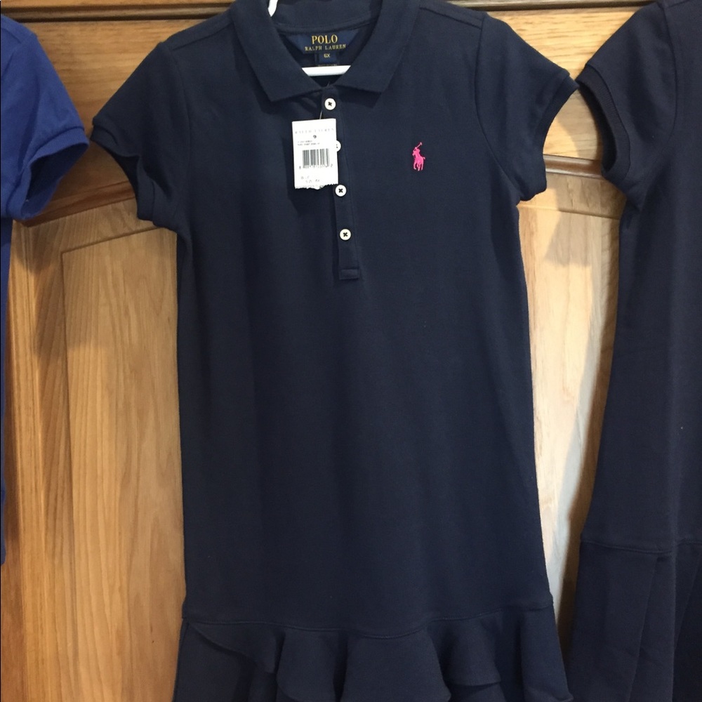 Girls navy Ralph Lauren dress