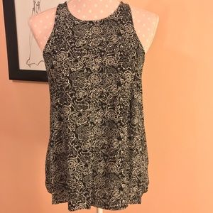 Old Navy Black and White Print Tank