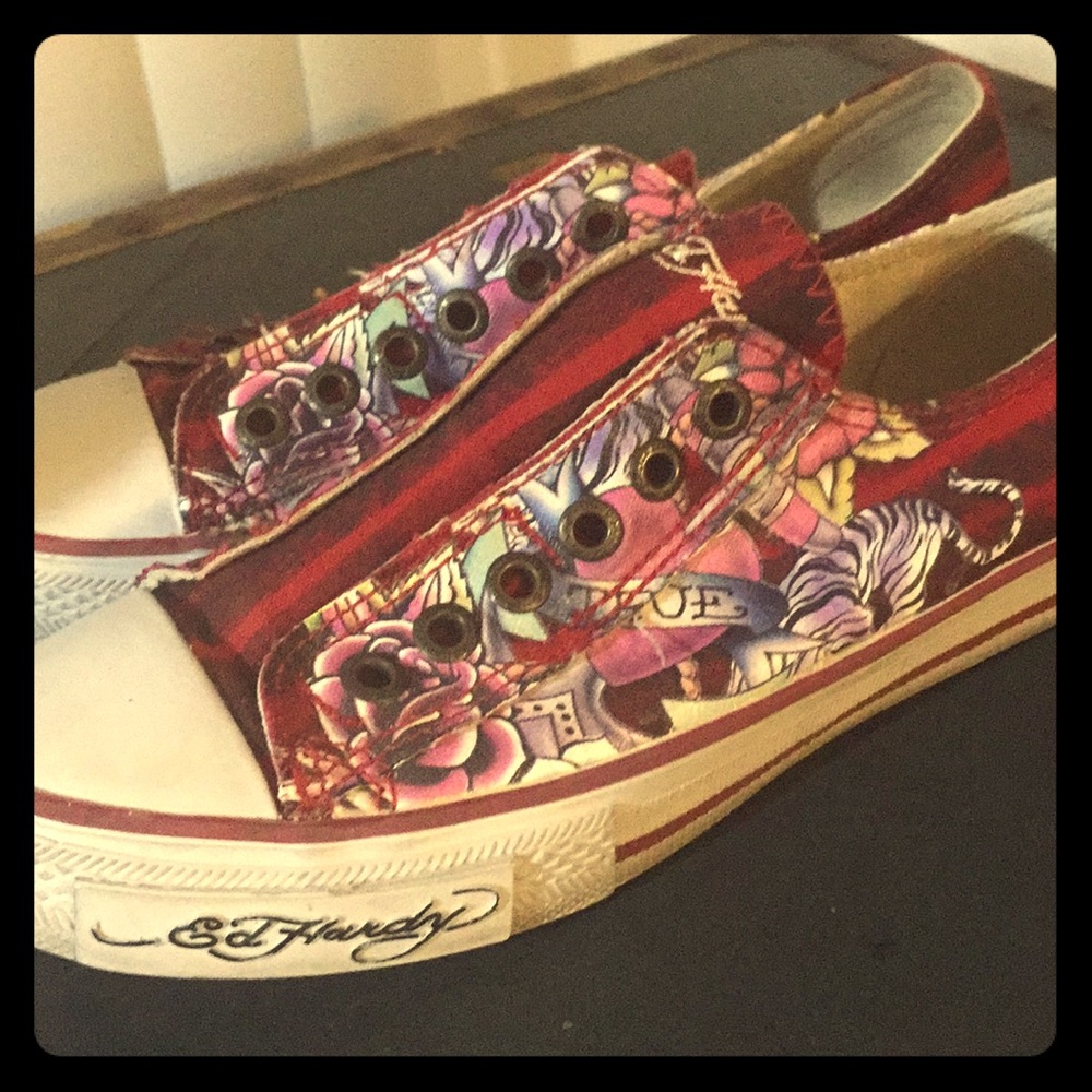 Like new slip-ons by Ed Hardy!