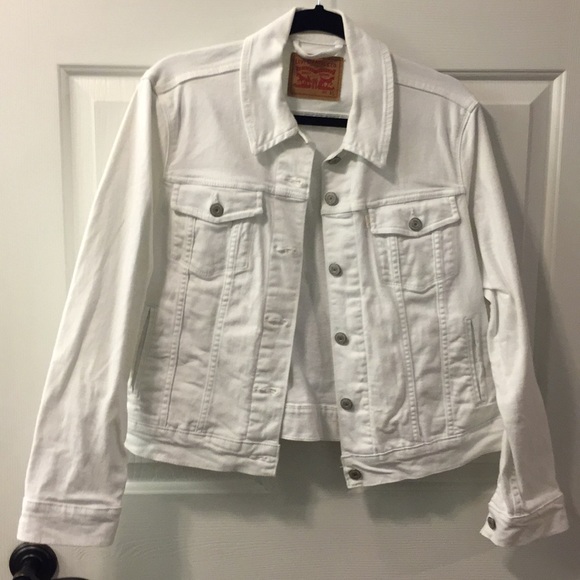 juniors white jean jacket
