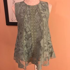 Mint Green Lace Tank