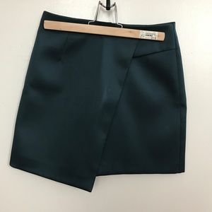 Asymmetrical satin mini skirt // Topshop