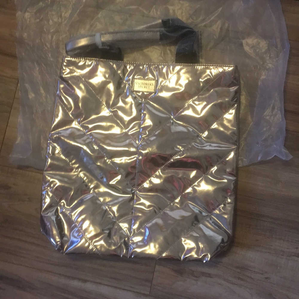 Victoria's Secret gold tote
