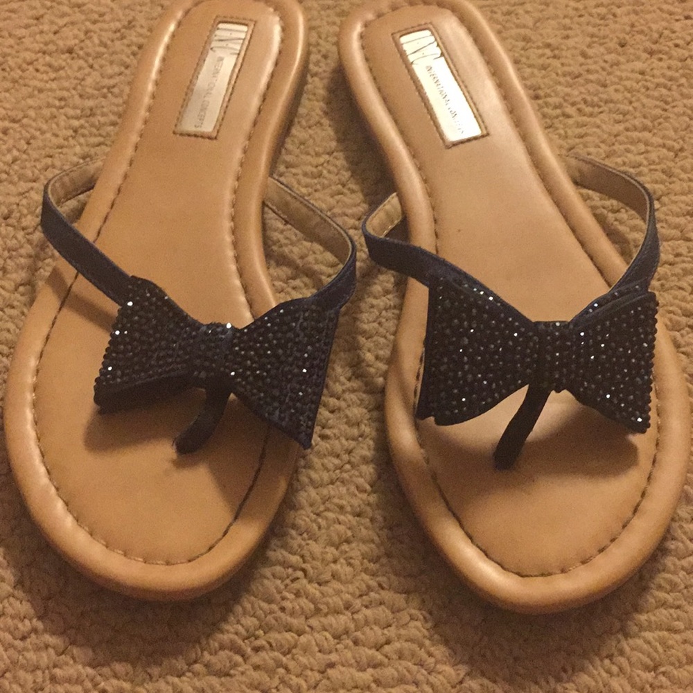 Malissa rhinestone bow flat sandals by INC