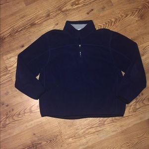 Men's Navy Blue 1/4 Zip Fleece Pullover, size XL