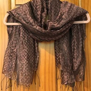 Boho scarf-shawl, beautiful, bronze metallic