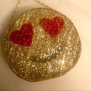 Sparkly emoji cross body bag
