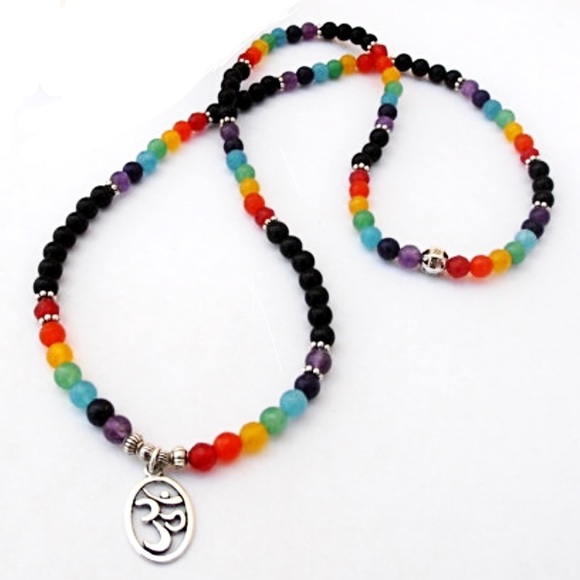 Jewelry - New Mala Beads Om Chakra Prayer Necklace Bracelet