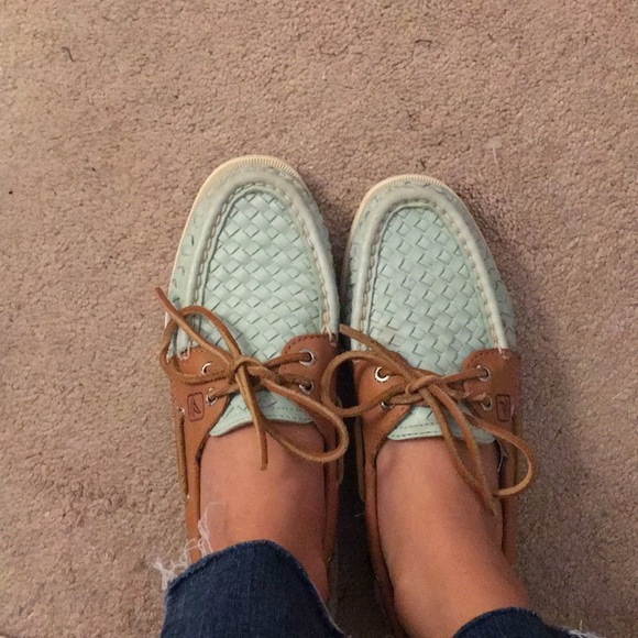 Sperry Shoes - Aqua and brown leather sperrys