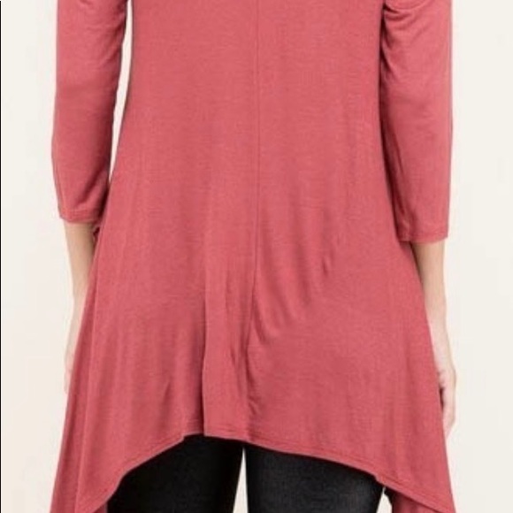 PLUS SIZES!! BUTTON TRIM TUNIC - Picture 2 of 4
