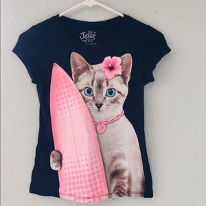 Girls cat tee