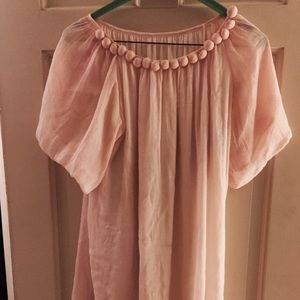 Indian pink chiffon dress