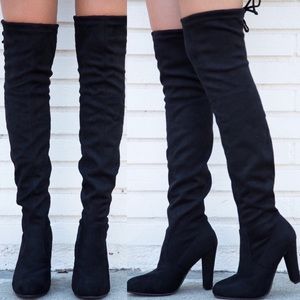 BLACK Over the Knee/ Thigh High Suede Boot