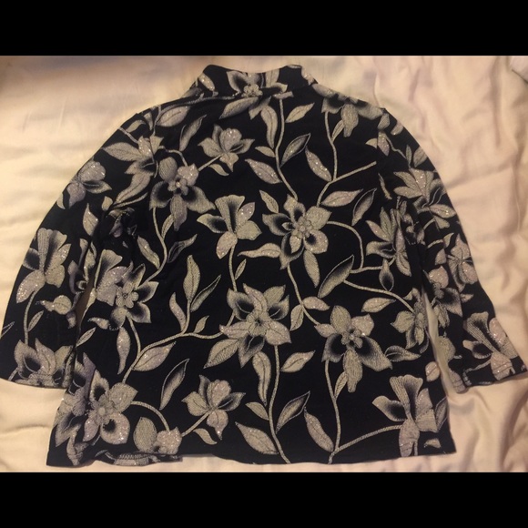 Onyx Nite black/cream 3/4 Sleeve jacket size small - Picture 3 of 4