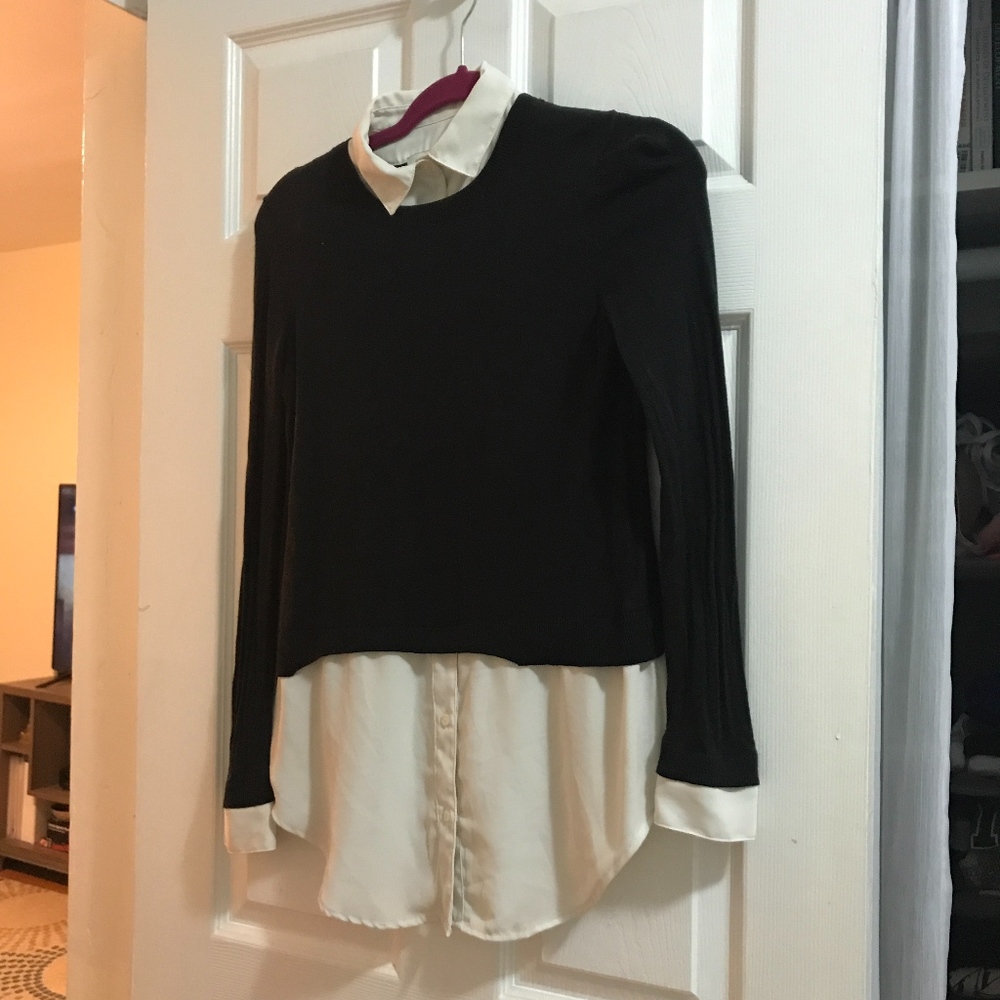 LOFT Two-in-One Sweater Blouse
