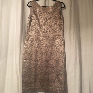 Beautiful metallic shift dress.