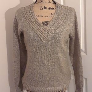 🚫SOLD🚫Kim Rogers V Neck Acrylic Sweater