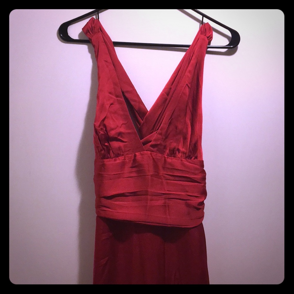 Unworn! Completely new red satin gown!