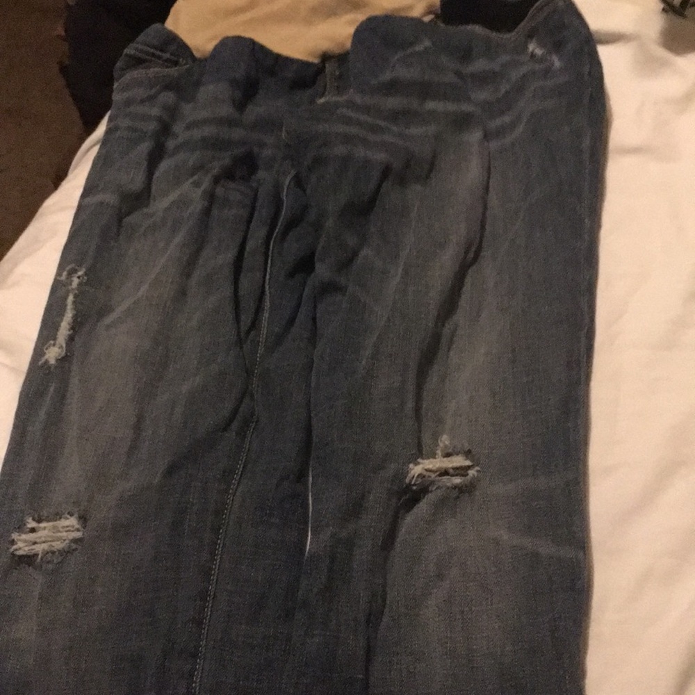 acid washed maternity pants