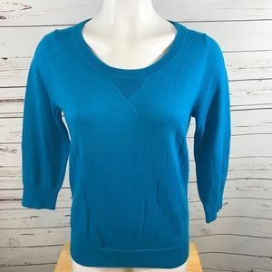 Jcpenney NWT 3/4 Sleeves Blue Sweater Size M