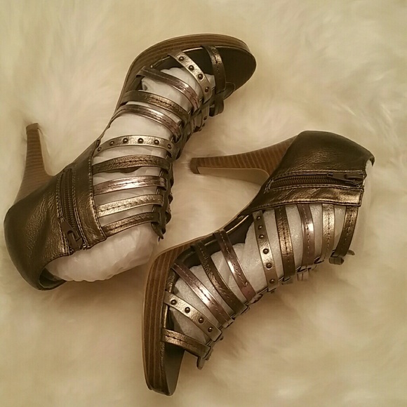 Madden Girl Shoes - Metallic strappy shoes