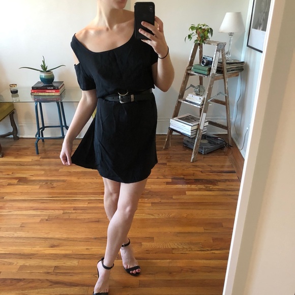Dresses & Skirts - No. 6 Black Silk Dress with Cut Out Shoulders