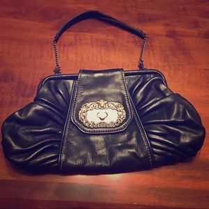 Black Leather Kate Landry Bag