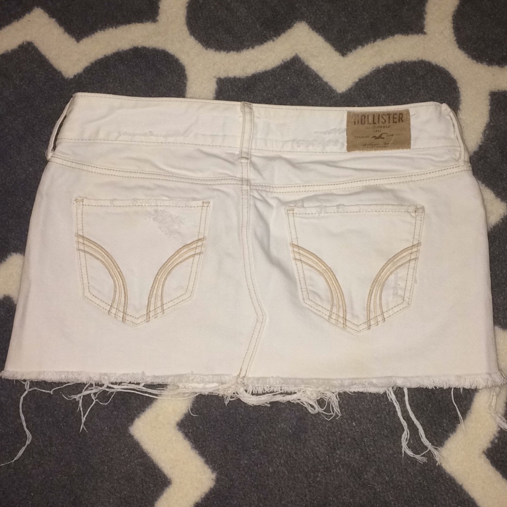 White jean skirt