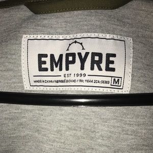 Empyre Green & White hooded Twill Coat