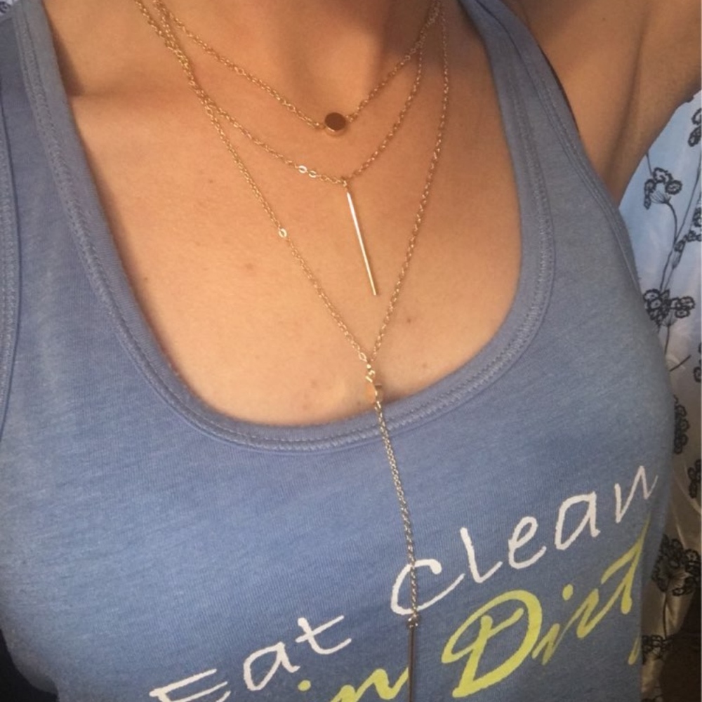 3 Layer Gold / Silver Dainty Necklace Layer choker - Picture 7 of 7