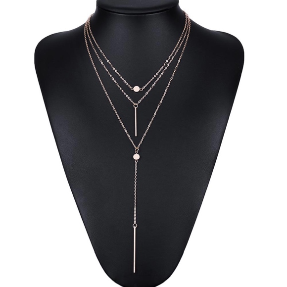 3 Layer Gold / Silver Dainty Necklace Layer choker - Picture 2 of 7