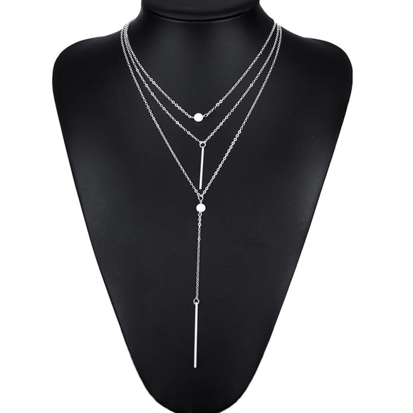3 Layer Gold / Silver Dainty Necklace Layer choker - Picture 3 of 7