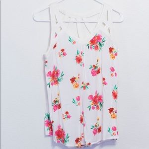 Tropical flower tank top