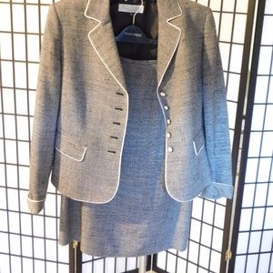 Tahari Black & White Checked Suit - Size 6