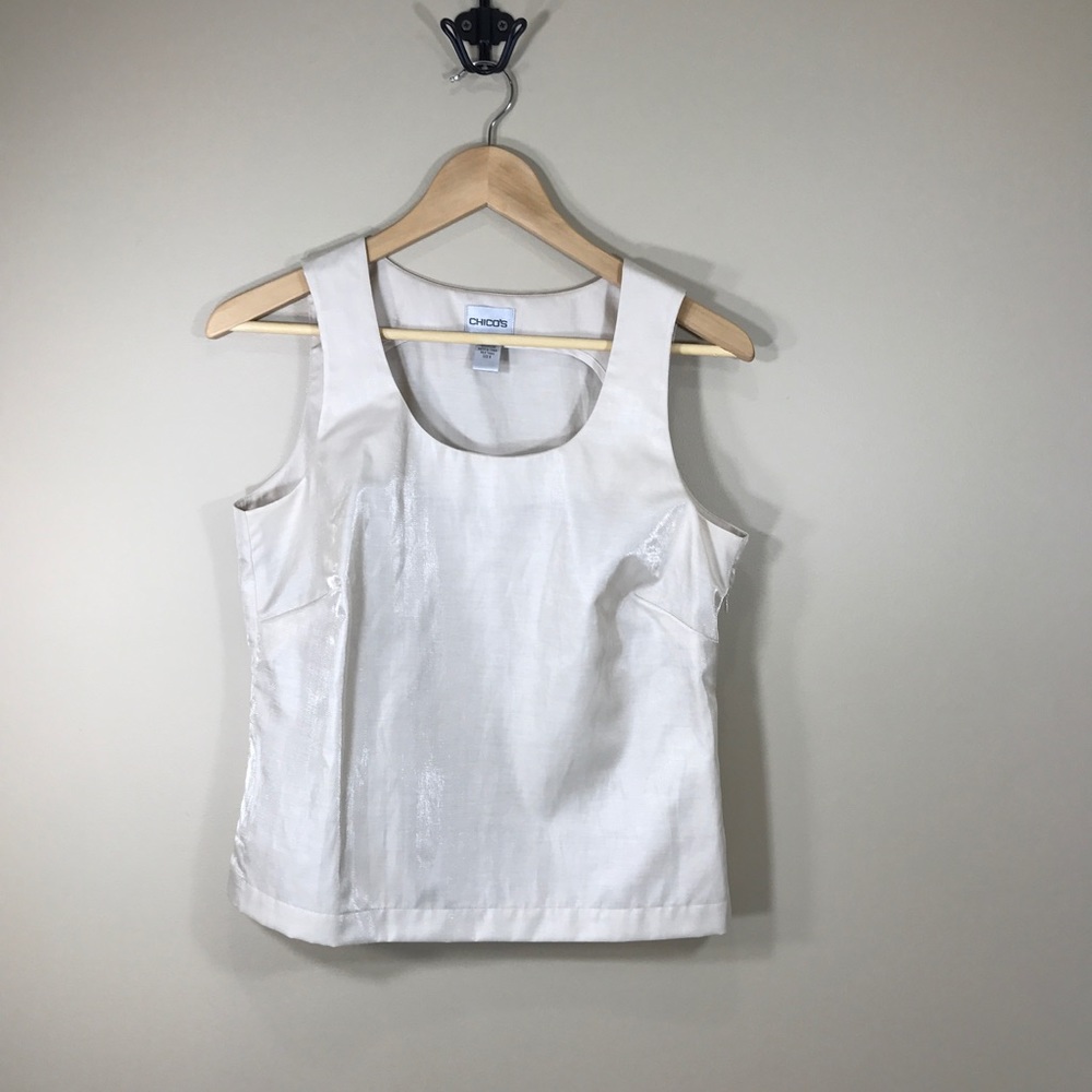 Chico's cream sleeveless tank, size 0