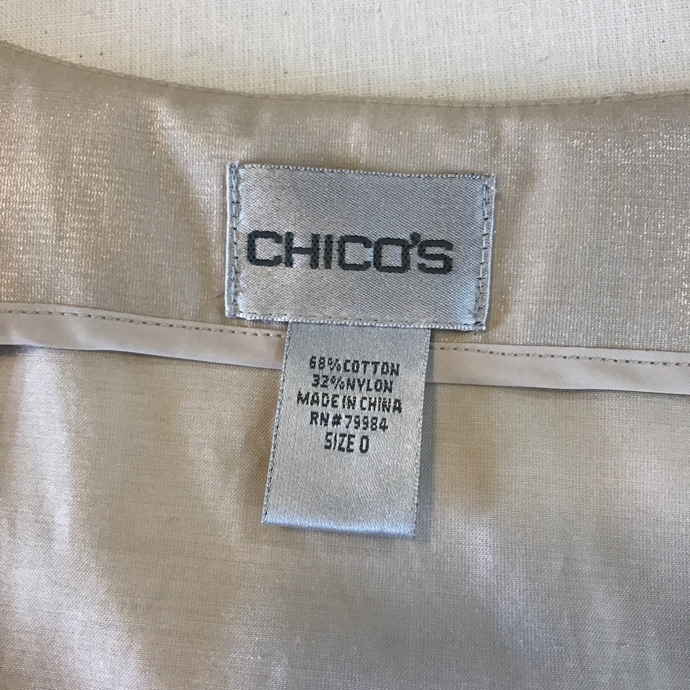 Chico's cream sleeveless tank, size 0 - Picture 5 of 5