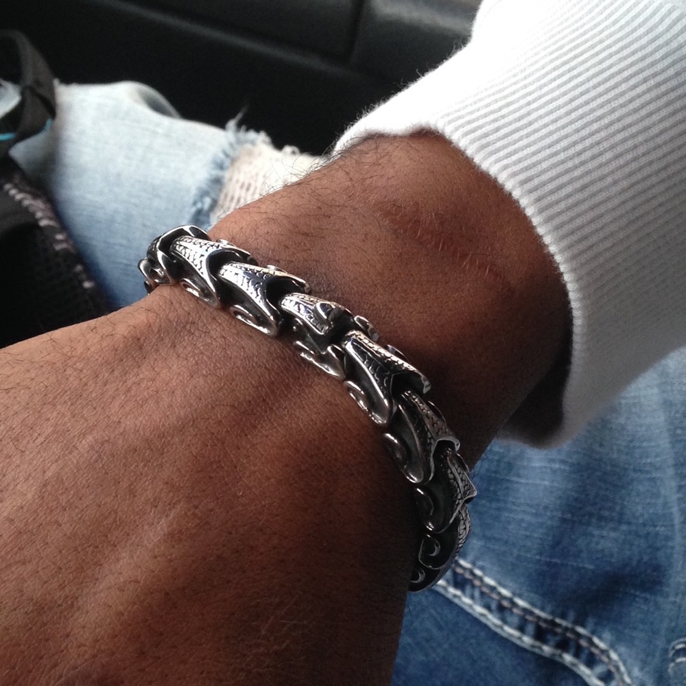 NEW Stainless Steel Dragon Scale Bracelet