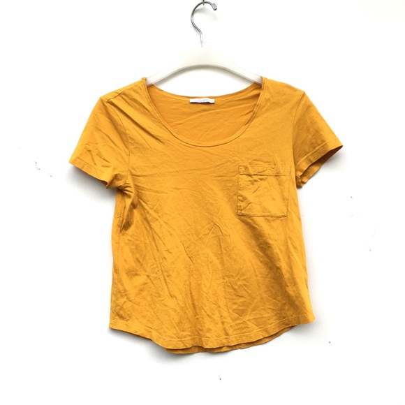 Zara Tops - Zara Mustard Yellow Short Sleeve T-Shirt