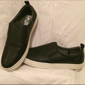 Black madden slip ons wore only once