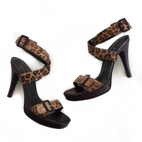Donald J. Pliner Shoes - donald j. pliner • animal print ankle strap heels