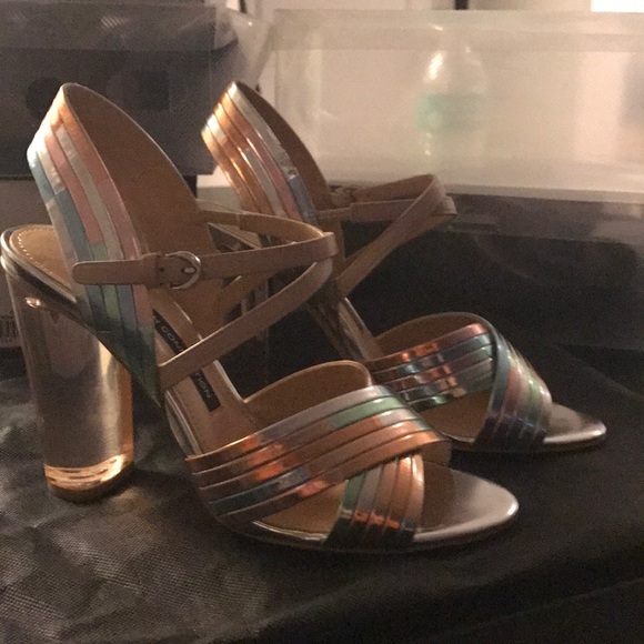 FRENCH CONNECTION "Peggie" pastel disco heels - Picture 2 of 8