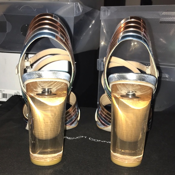 FRENCH CONNECTION "Peggie" pastel disco heels - Picture 4 of 8