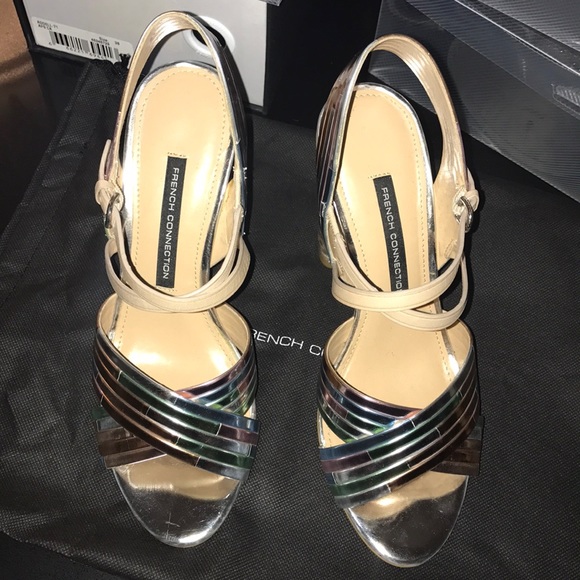 FRENCH CONNECTION "Peggie" pastel disco heels - Picture 5 of 8