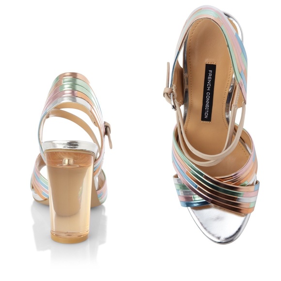 FRENCH CONNECTION "Peggie" pastel disco heels - Picture 7 of 8